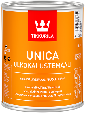 Специальная алкидная краска Unica Tikkurila белый цвет 0,9 л