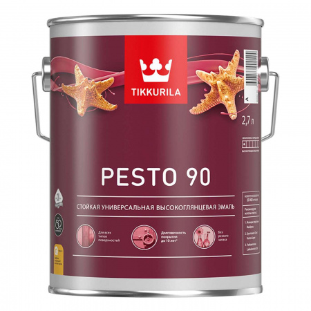 Высокоглянцевая эмаль Pesto 90 Tikkurila база С 2,7 л