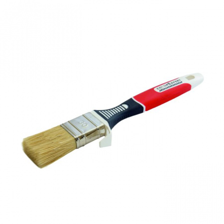 Кисть флейцевая красная с эргономичной ручкой 30 мм