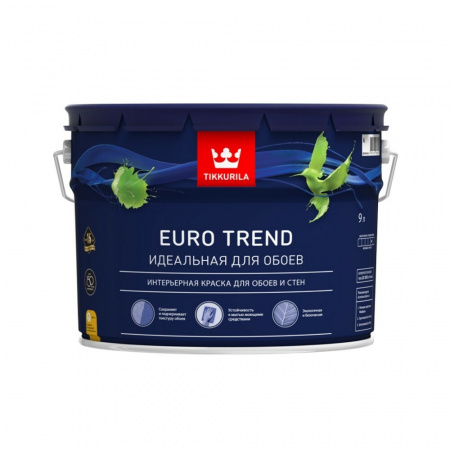 Для обоев краска Euro Trend Tikkurila база С 9 л
