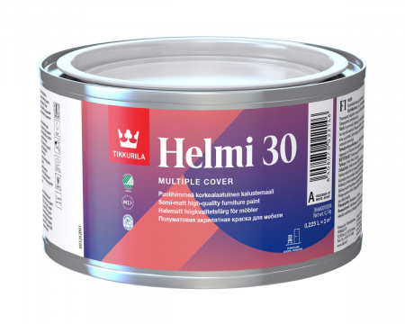 Акрилатная краска для мебели Helmi 30 Tikkurila база С 0,225 л