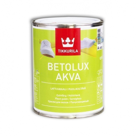 Полиуретано-акрилатная краска для полов Betolux Akva Tikkurila база С 0,9 л