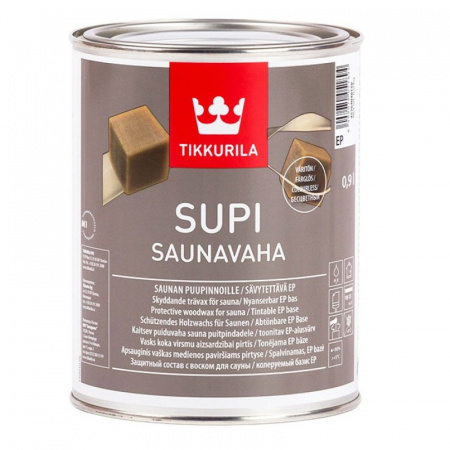 Защитный воск для сауны Supi Saunavaha Tikkurila 0,9 л