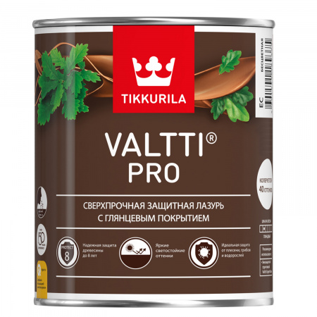 Лазурь с глянцевым покрытием Valtti Pro Tikkurila бесцветный 0,9 л