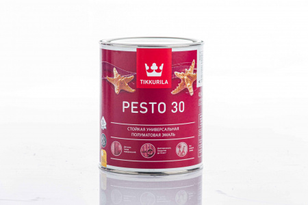 Полуматовая эмаль Pesto 30 Tikkurila белый цвет 0,9 л