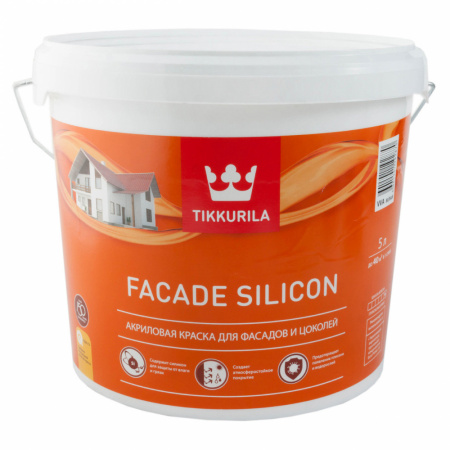 Краска для фасада и цоколей Facade Silicon Tikkurila белый цвет 5 л