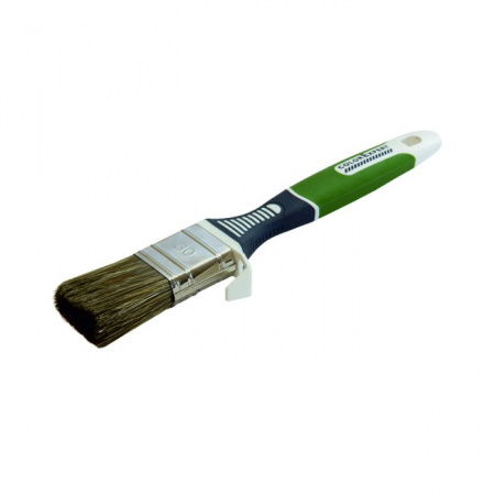 Кисть флейцевая зелёная с эргономичной ручкой 30 мм