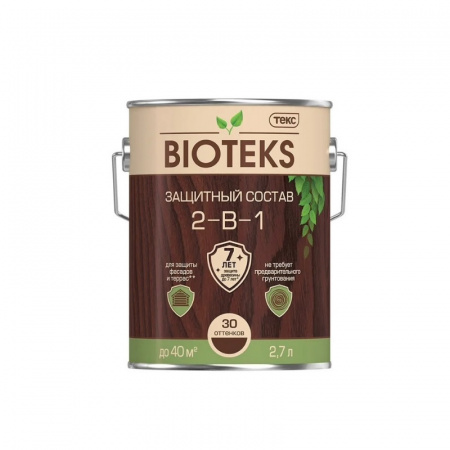Защитный состав 2 в 1 Bioteks рябина 2,7 л
