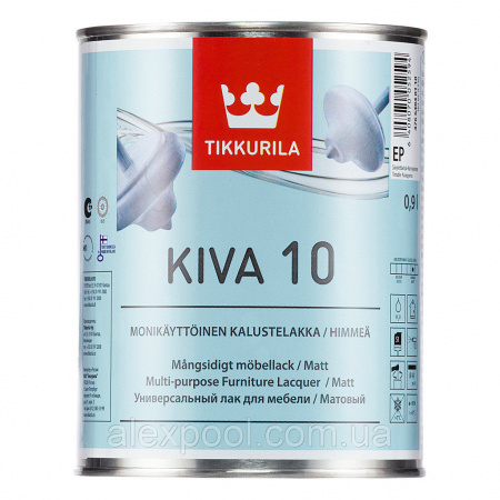 Акрилатный лак для мебели Kiva 10 Tikkurila 0,9 л