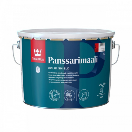 Краска для крыш Panssarimaali Tikkurila белый цвет 9 л