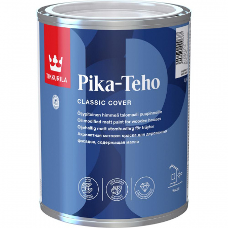 Краска для деревянных фасадов Pika-Teho Tikkurila белый цвет 0,9 л