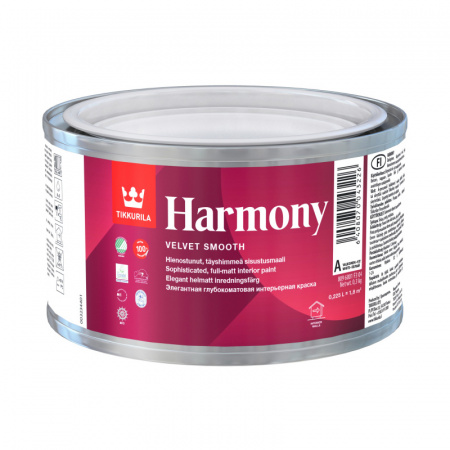 Глубокоматовая краска Harmony Tikkurila белый цвет 0,225 л