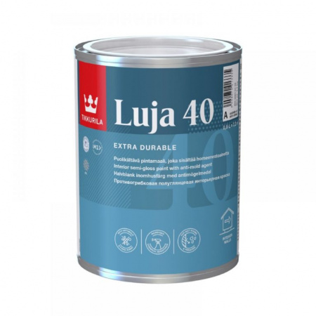 Для влажных помещений Luja 40 Tikkurila белый цвет 0,9 л