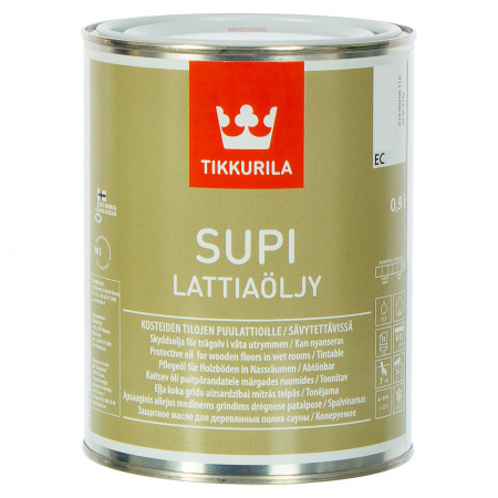 Защитное масло для полов сауны Supi Lattiaoljy Tikkurila 0,9 л