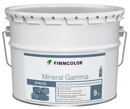 Краска для цоколей и фасадов Mineral Gamma белый цвет 9 л